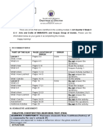 Learner'S Copy: General Instructions: & 4 - Arts and Crafts of MIMAROPA and Visayas Group of Islands. Please Use The