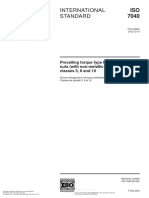 ISO 7040 2012 (Tuercas Hexagonales Normales Autofrenadas (Con Anillo No Metálico) - Clases de Alidad 5, 8 y 10)