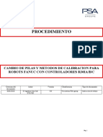 Procedimiento Cambio de Pilas y Calibracion Robots Fanuc