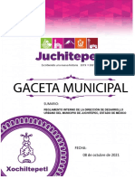 Gaceta 73 Reglamento Interno de La Dirección de Desarrollo Urbano