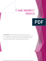 Direct and Indirect Speech