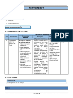 1° Grado - Actividad Del Dia 04 de Julio