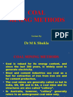 Coal Mining Methods: DR M K Shukla