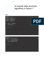 How To Use Popular Data Structures and Algorithms in Python ?