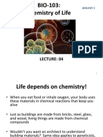 BIO-103: Chemistry of Life: Biology 1