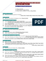 Ii Puc - Physics: Chapterwise Questions From Board Exam Papers - March 2014 - May 2022