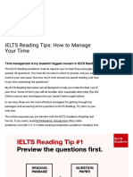 IELTS Reading Tips - How To Manage Your Time