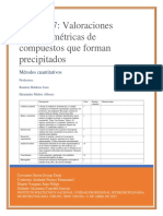 Práctica 7: Valoraciones Conductimétricas de Compuestos Que Forman Precipitados