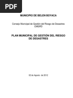 Plan Municipal de Gestion Del Riesgo-Belen