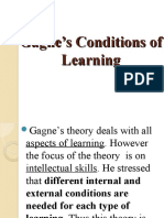 Gagne's Conditions of Learning