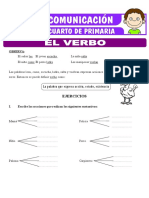 El Verbo y Sus Clases para Cuarto de Primaria