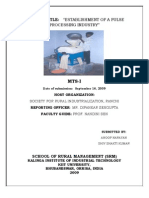 Establishment of A Pulse Processing Industry