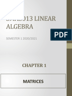 Sma3013 Linear Algebra: SEMESTER 1 2020/2021