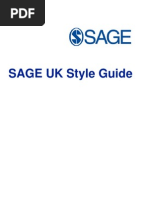 SAGE UK Style Guide Short