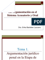 La Argumentación en Sistema Penal Acusatorio