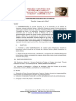 Bases Del Concurso Primer Concurso Nacional de Festejo "Ronaldo Campos de La Colina" Cañete 2,011