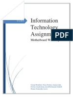 Information Technology Assignment:: Motherboard Write-Up