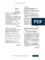 Intermediate Unit Test 5: Grammar Vocabulary