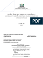 Amapá - Sema (2020) - Relatório Técnico Do 2º Monitoramento Da Gestão Ambiental Do Órgão Municipal de Meio Ambiente de Mazagão