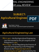 Subject: Agricultural Engineering LAW: Engr. Roland J. Macana Xavier University - Agricultural Engineering Department