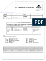 Inspection and Test Plan: Order No.: Client: Project: Purchaser: Scope of Supply: Safety Relief Valve Doc No.