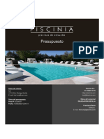 Presupuesto: Datos Del Cliente: Piscinia S.L. Cif: B90213125