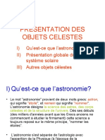 Presentation Des Objets Celestes