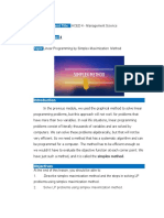 Course Code and Title: Lesson Number: Topic:: Solve LP Problems Using Simplex Maximization Method