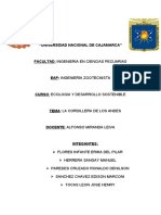 Trabajo de La Cordillera de Los Andes (Informe) .