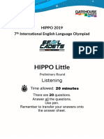 Hippo Little Listening Preliminary