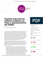 CRAVINO Políticas Públicas en Villas y Asentamientos Del AMBA - Cuadernos Del Inadi