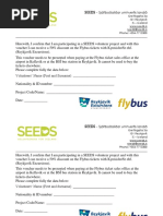 Seeds Volunteers Reykjavik Excursions Voucher