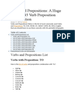 Verbs and Prepositions: A Huge List of 145 Verb Preposition Combination