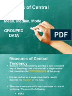 GROUPED DATA - Measures of Central Tendency - Mean Median Mode