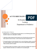 DR Romila Chimoriya Lecturer Department of Pediatrics: Acute Rheumatic Fever