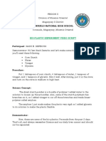 Consuelo National High School: Bio-Plastic Experiment Video Script