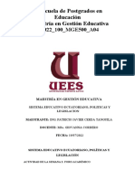 Uees-Debate-Las Politicas Del Sistema Educativo Ecuatoriano. P.C.