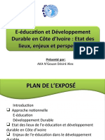 E-Éducation Et Développement Durable en Côte D'ivoire : Etat Des Lieux, Enjeux Et Perspectives