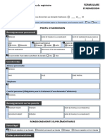 Formulaire de Demande Dadmission