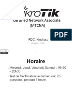 Materiel de Formation - Mtcna - Octobre 2020