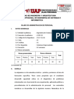 Silabo de Administración de Personal