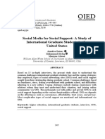 Social Media For Social Support A Study of International Graduate Students in The United States Annalise Baines, Muhammad Ittefaq, Mauryne Abwao