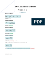 BUSC2112 Basic Calculus WEEK 1 10 Wewoo