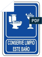 Rotulos de Limpieza Baño