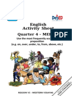 English Activity Sheet: Quarter 4 - MELC 6