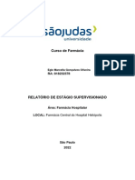 Relatório Estagio Farmácia Hospitalar