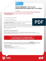 Requisitos para Ampliación de Licencia de 17 A 20 Años