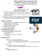 Binary File Notes