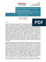 Note de Cadrage - Conférence OIF - Education Des Filles - V7-05avril2019