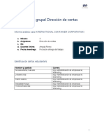 Trabajo Grupal Dirección de Ventas: Informe Análisis Caso International Container Corporation